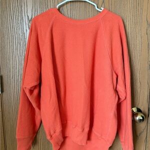 Women's Orange Oversized Crewneck